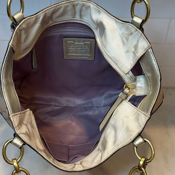 Coach Alexandra Chain Ombre Tote Bag - Picture 13 of 16